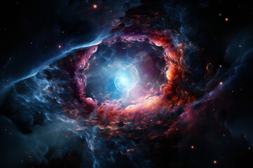 Fototapeta na wymiar Cosmic scenery with a black hole