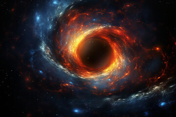 Cosmic scenery with  a black hole