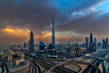 Acrylglas douchewanden met foto Burj Khalifa beautiful cityscape of dubai, The Burj Khalifa is a skyscraper in Dubai, United Arab Emirates. It is the world's tallest building.