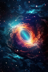 Cosmic scenery with  a black hole
