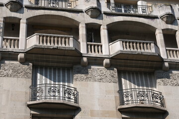 Art Deco building facades, geometric decorations, ornaments and more. Architecture from the beginning of the 20th century.
Shot in Paris.
