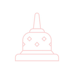 Borobudur temple monument icon