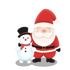 santa claus and snowman