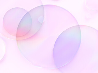 Beauty fashion crystal glass bokeh background for cosmetic product display. 3d rendering. top view.