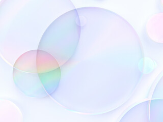 Beauty fashion crystal glass bokeh background for cosmetic product display. 3d rendering. top view.