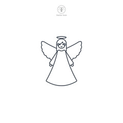 Angel icon symbol vector illustration isolated on white background