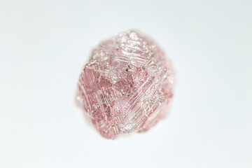 Rare color natural rough pink diamond crystal 