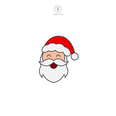 Obraz na płótnie Canvas Santa Claus icon symbol vector illustration isolated on white background