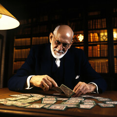 Freud and tarot cards, generative ai