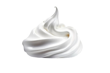 whipped cream isolated on transparent background. Generative Ai
