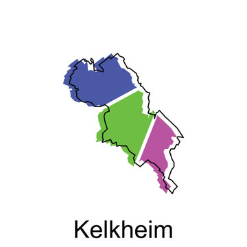 vector map of Kelkheim. Borders of for your infographic. Vector illustration design template
