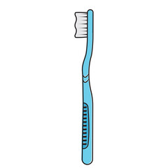 toothbrush for brushing teeth, color vector illustration, cartoon style