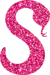 Pink snake for decoration and design.