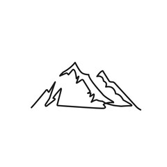 continuous line drawing of mountain