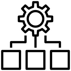 HYPERVISOR line icon,linear,outline,graphic,illustration