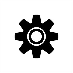 Gear icon. Settings icon for web design, app, and UI. Isolated on white background