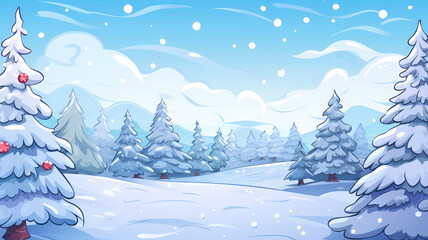 hand drawn cartoon christmas background material
