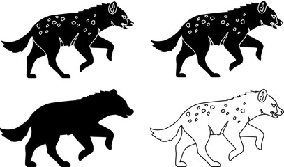Hyena tattoo design by vector file 