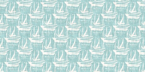 Aqua teal blue white vibrant watercolor batik azulejos tile border banner background. Seamless coastal blur linen effect geometric mosaic effect.Boho Patchwork nautical masculine summer ribbon trim. 