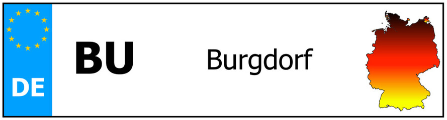 Registration number German car license plates of Burgdorf
 Germany