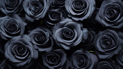Black Grey Roses Halloween Death Background Texture Illustration