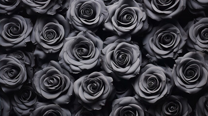 Black Grey Roses Halloween Death Background Texture Illustration