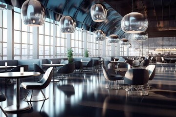 Obraz na płótnie Canvas AIRPORT Lounge, generative Ai