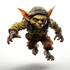 Muurstickers mischievous goblin with an air of mystique on a transparent background © Ash