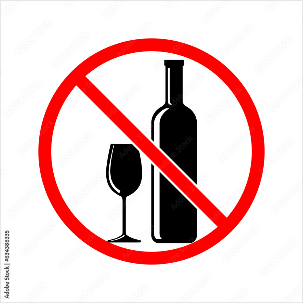 Canvas Prints no alcohol sign design