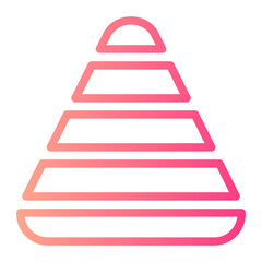 pyramid gradient icon