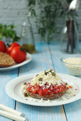 A traditional Cretan dish Dakos