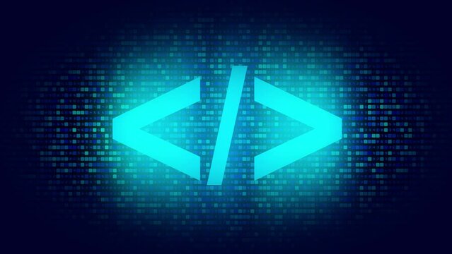 Code. Colorful jsx javascript computer programming code scroll close up pixel detail shot 4K super macro on screen. Shining HTML code