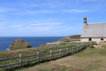 Pointe du Raz, Bretagne, France. 24 July 2023. Ocean view from the Pointe du Raz during summer.