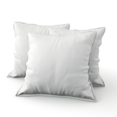 White pillow on a white background
