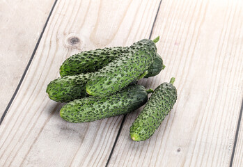 Fresh natural organic cucumbers heap