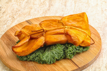 Smoked squid appetizer snack isolated