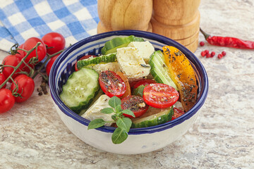 Greek salad with feta cheese