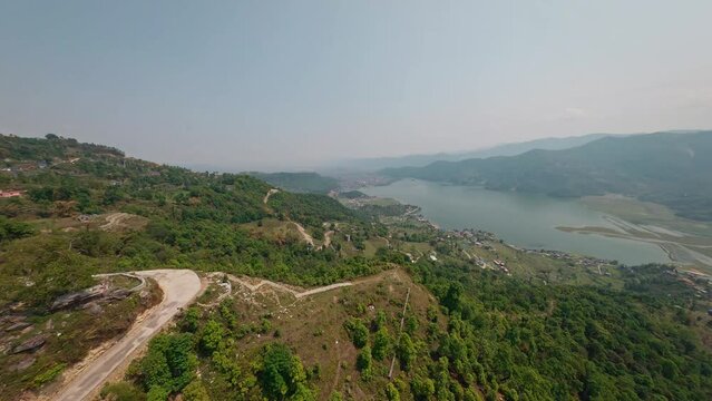 Haredanda viewpoint at Pokhara City, Nepal.
Short fast FPV Drone Flight
