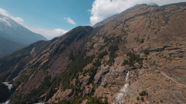 The colossal views of Sagarmatha national park in the Himalayas, Nepal 🇳🇵Near Phortse village, One of the hiking routes to Everest Base Camp.
Shot on fully manual FPV drone