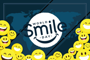 Free vector flat world smile day background
