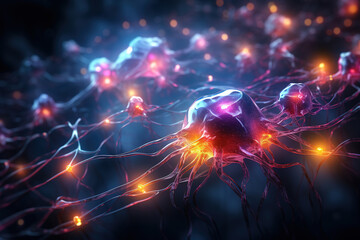 Neuroplasticity concept, featuring glowing brains interconnected with abstract wiring. Brain's incredible ability to reorganize itself by forming new neural connections throughout life.