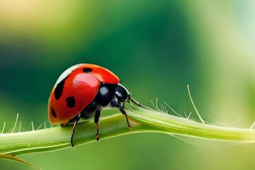 Fototapeta premium ladybird on a leaf