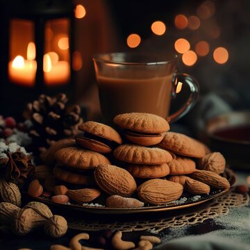 Peanut cookies for winter evening