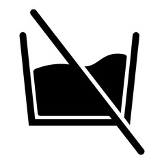  Prohibited, No Wash Icon with Glyph Style Isolated on White Background. SVG Vector
