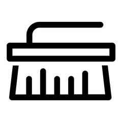 Simple Washing Brush Icon in Trendy Flat Isolated on Transparent Background. SVG Vector

