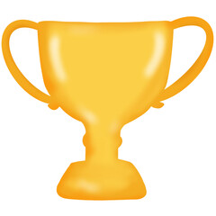 trophies and gold medals hand drawn colorful