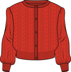 KIDS WEAR CARDIGAN SWEATER OUTERWEAR VECTOR ILLUSTRATION © M A A Designs