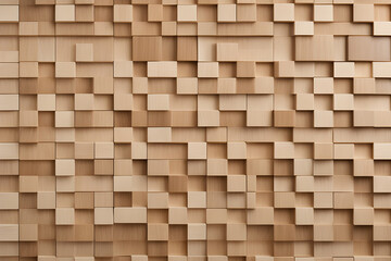 Expertly Crafted Wooden Tile and Square Block Wallcovering