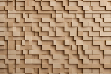 Superb Wall Treatment Showcasing Wooden Tiles and Square