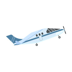 Plane taking off flat vector illustration. Passenger airplane or aeroplane, jet or aircraft for airlines, air transport isolated on white background. Aviation, transportation concept